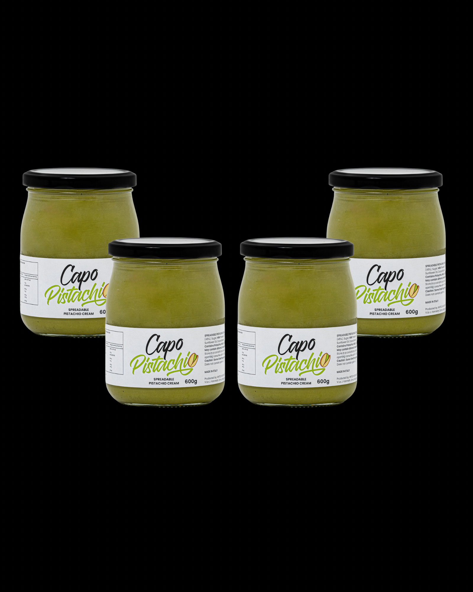 4 Jars of Capo Pistachio Spread (600g)